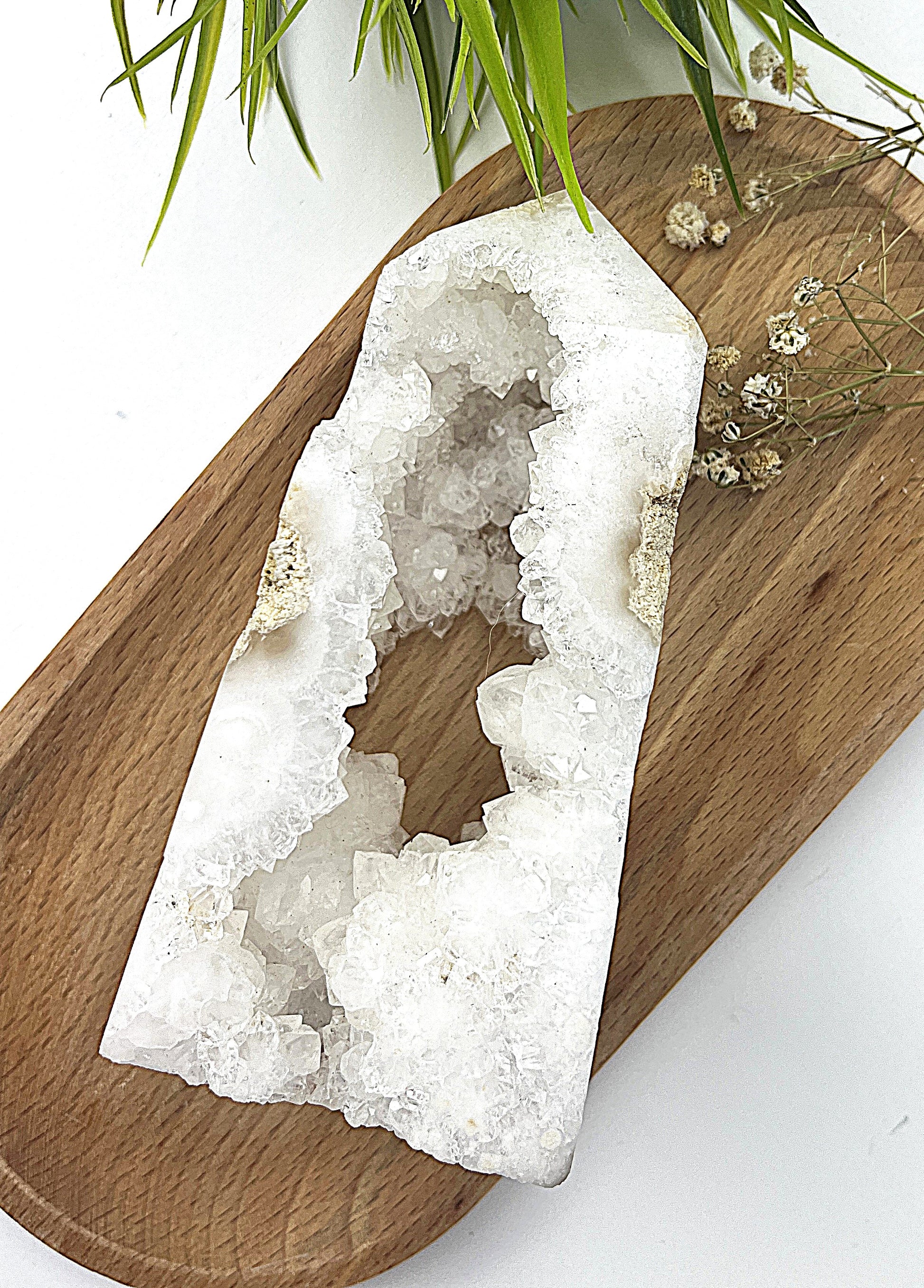 Moroccan Geode Druzy Quartz Point Tower