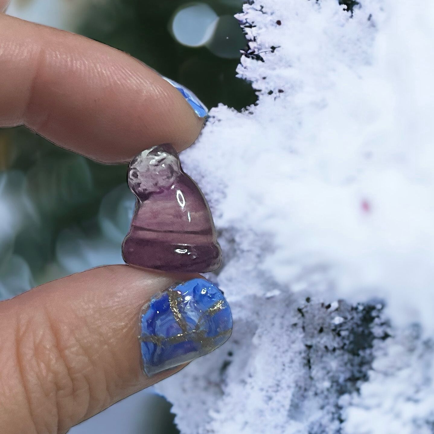 Christmas Hat Fluorite Carving