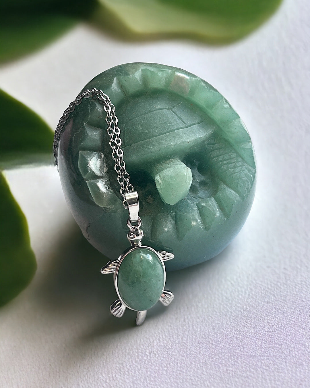 Turtle Green Aventurine Necklace