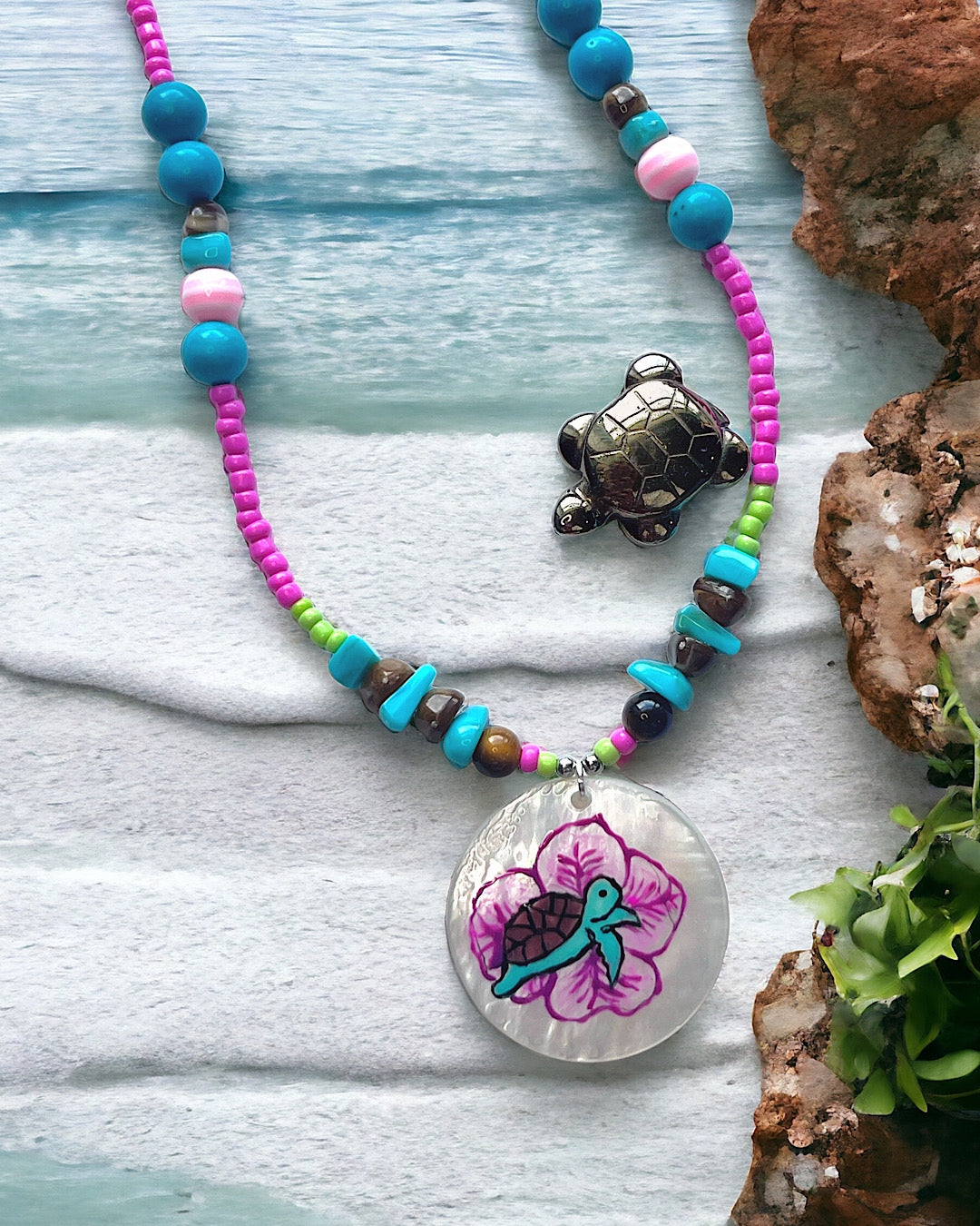 Turtle Crystal Necklace