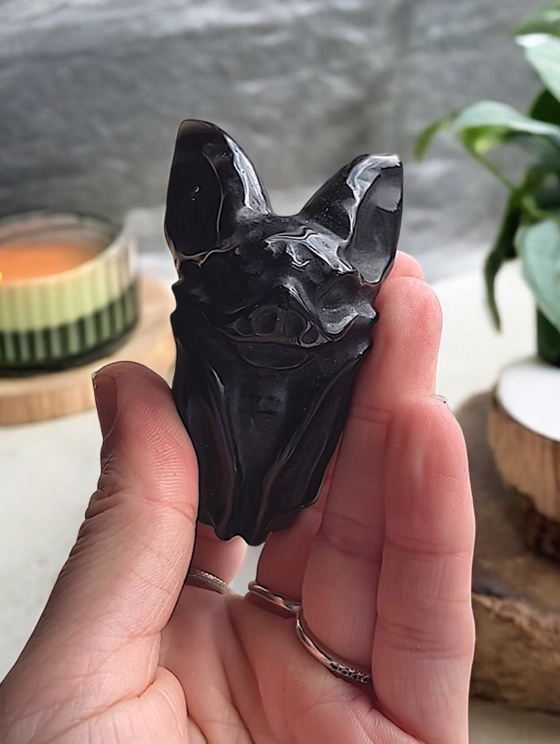 Black Obsidian Bat