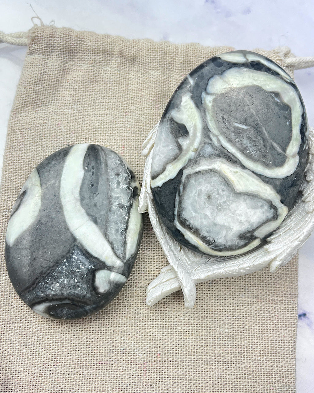 Zebra Jasper Flat Palms