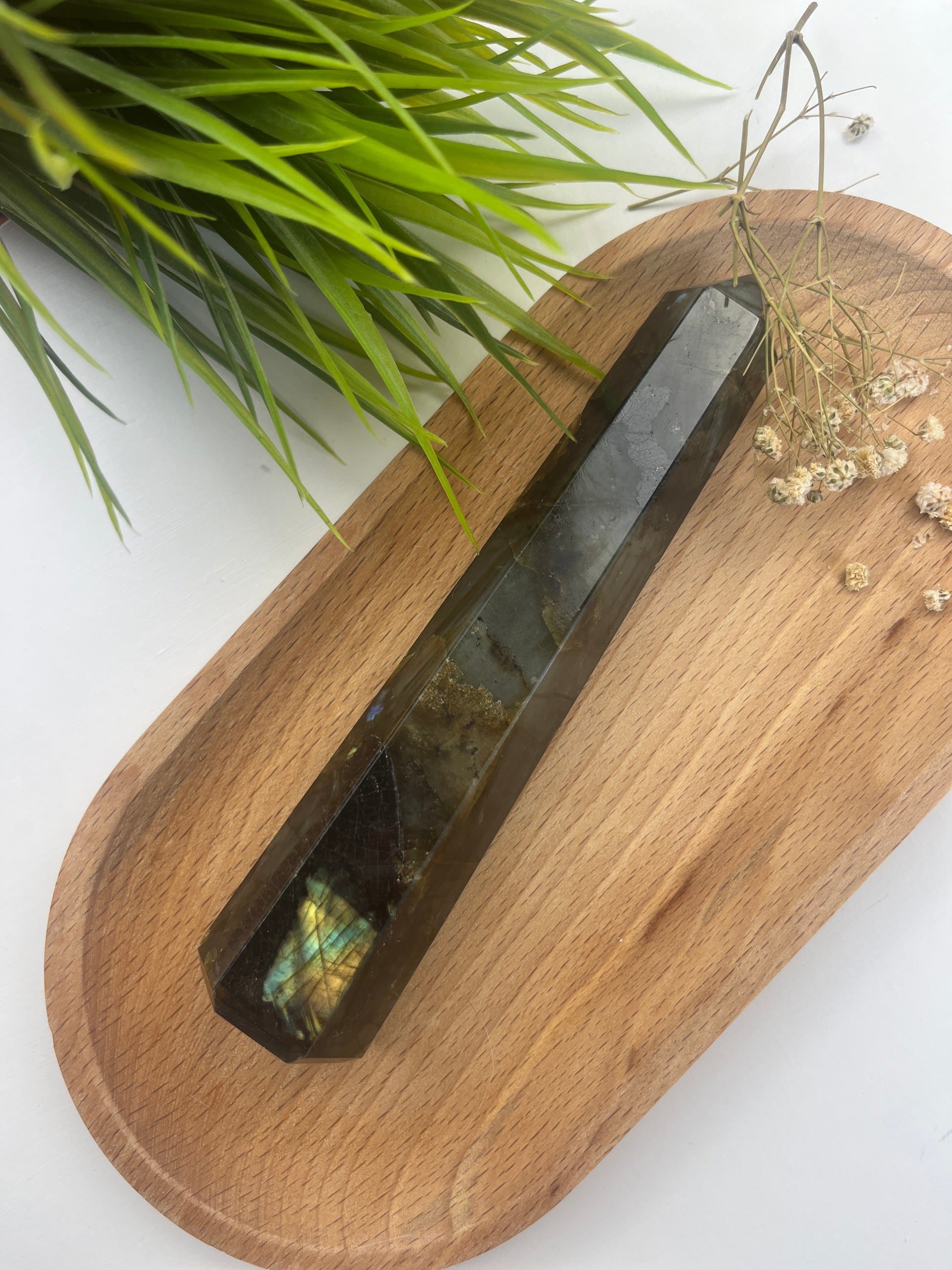 Rare Labradorite Tower with Pyrite Inclusions