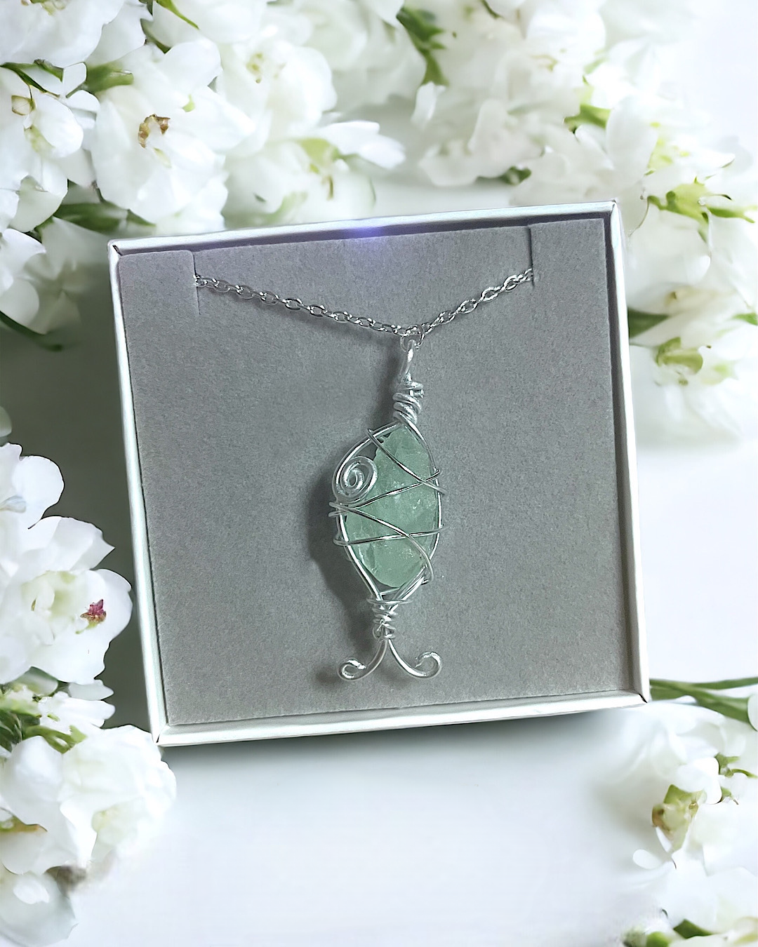 Fluorite Fish necklace