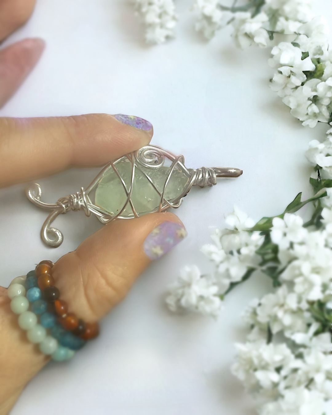 Fluorite Fish necklace