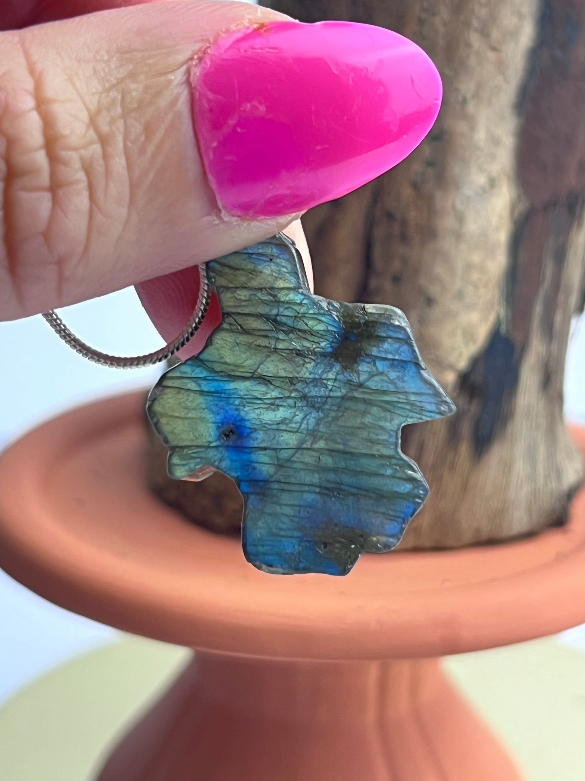 S925 Labradorite Turtle Necklace