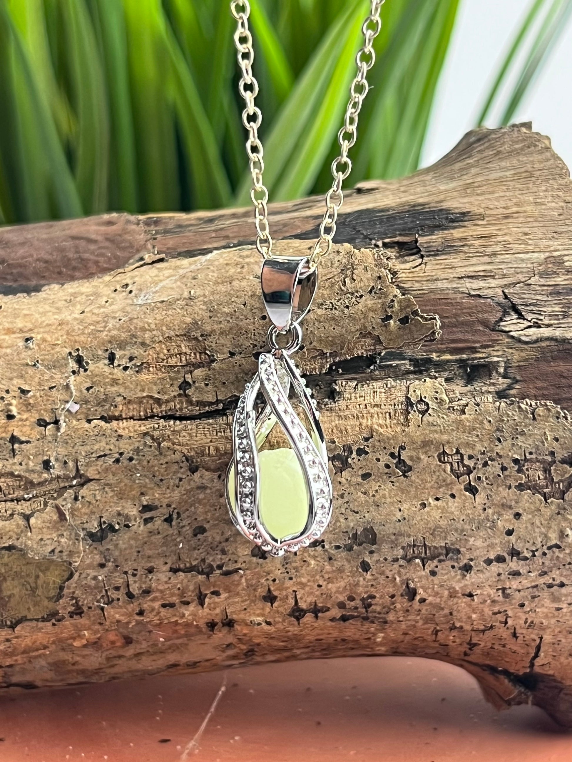 S925 Green Aventurine Orb Necklace