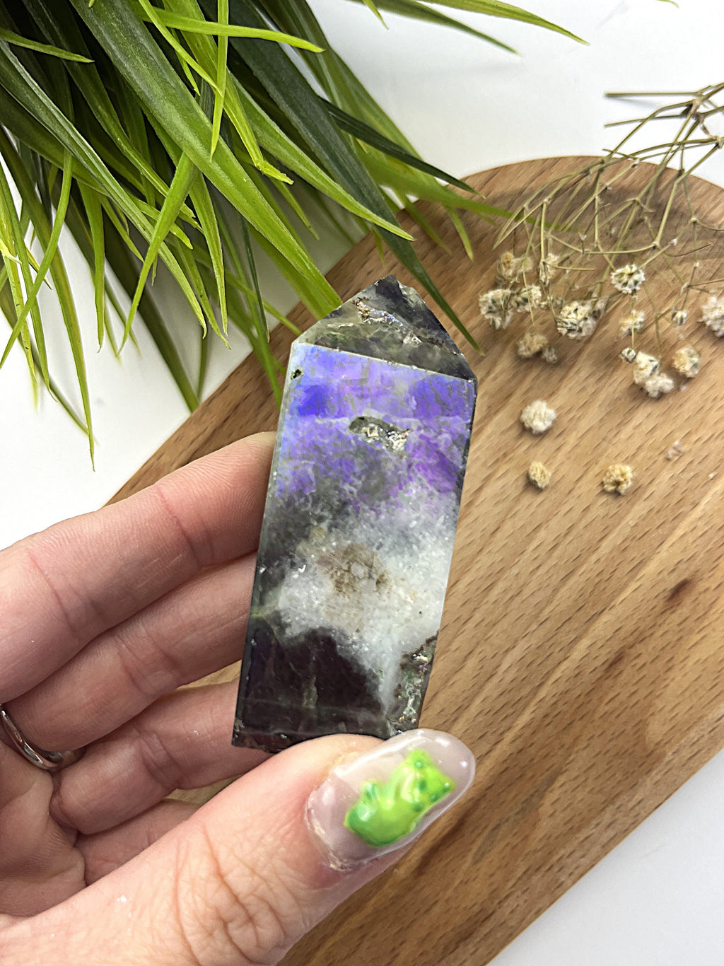 Angel Aura Fluorite Tower CHIPPED TIP!