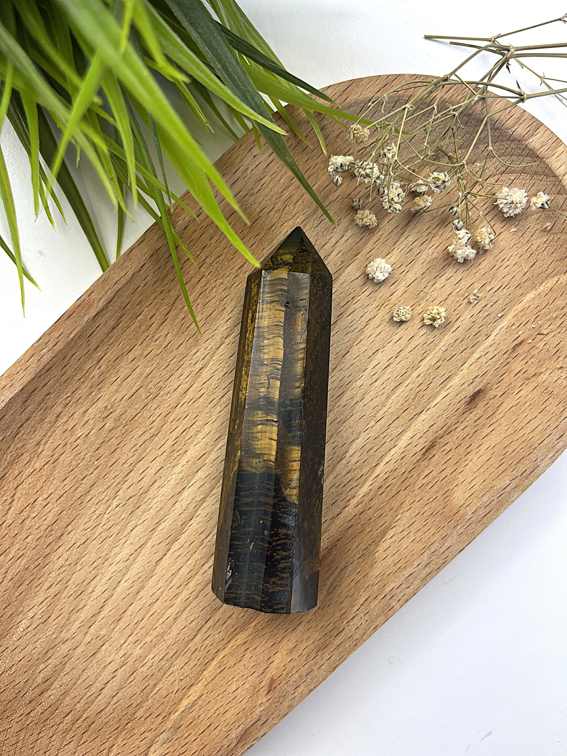 Tigers Eye Tower CHIPPED TIP!