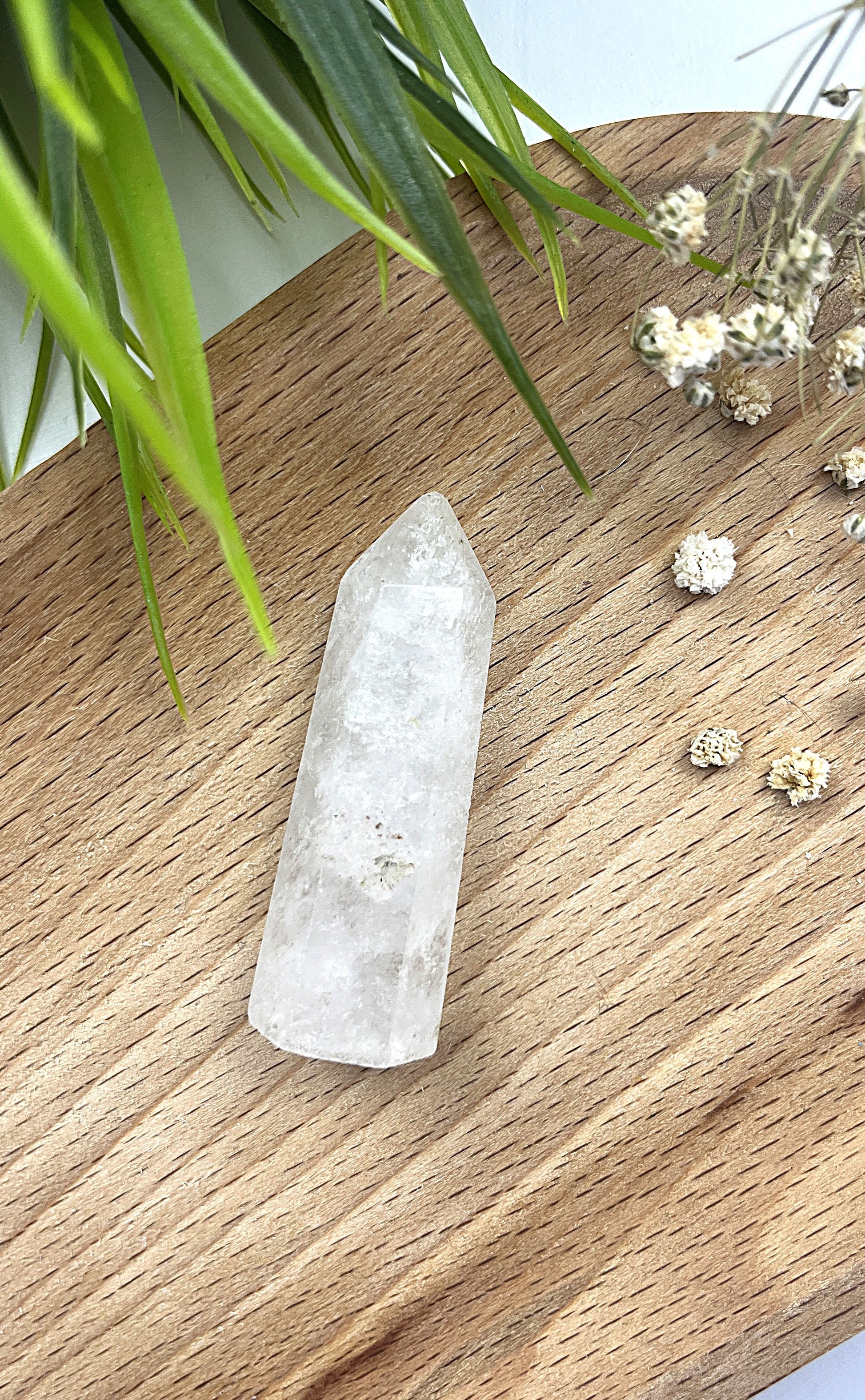Clear Quartz Tower CHIPPED TIP!