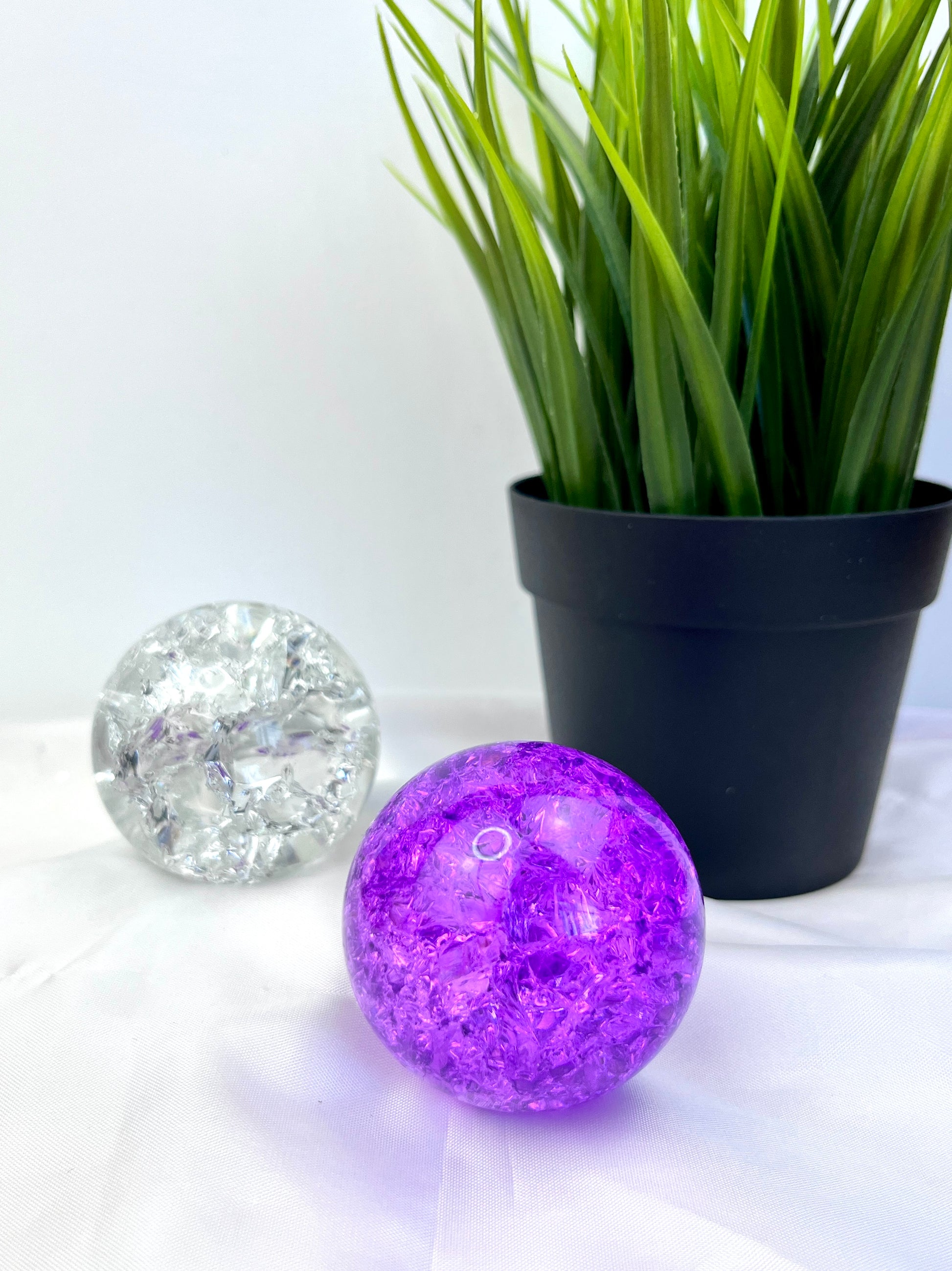 Crackle Quartz Spheres