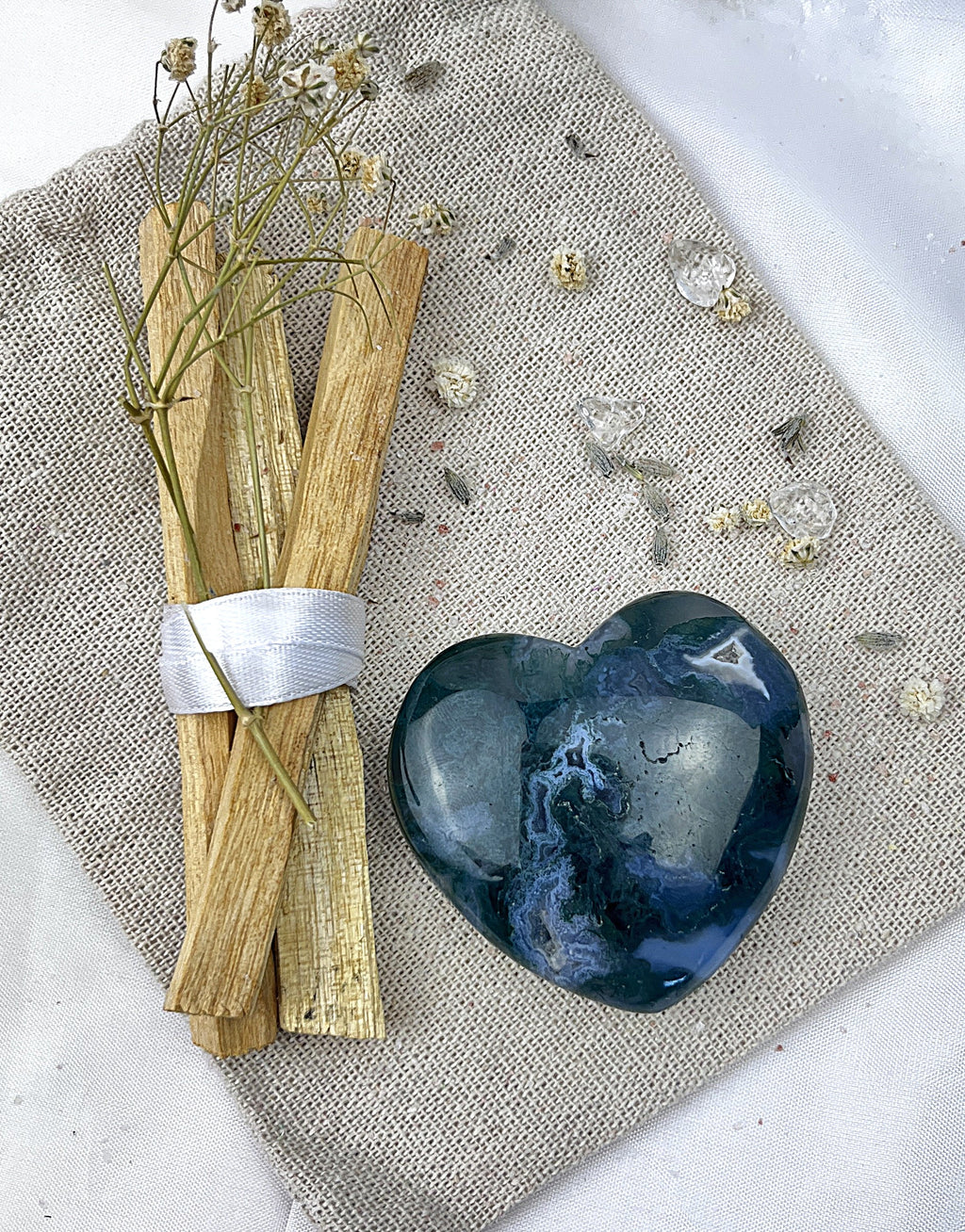 Moss Agate Heart