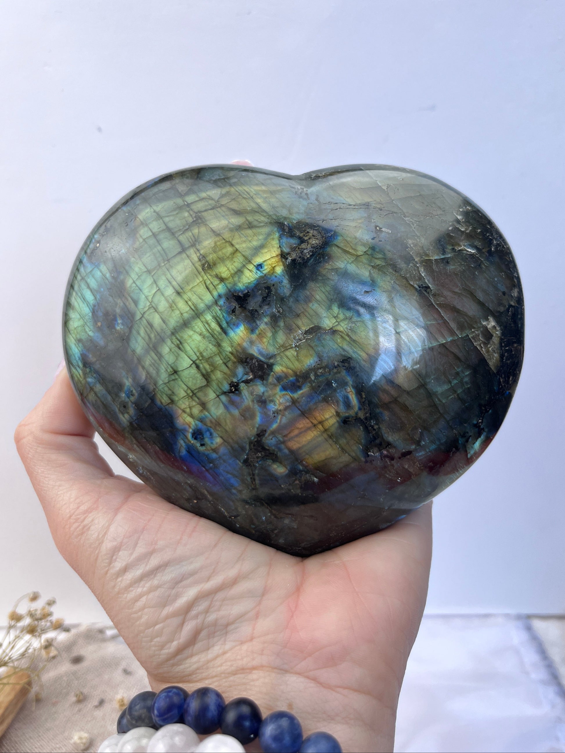 XL Labradorite Heart
