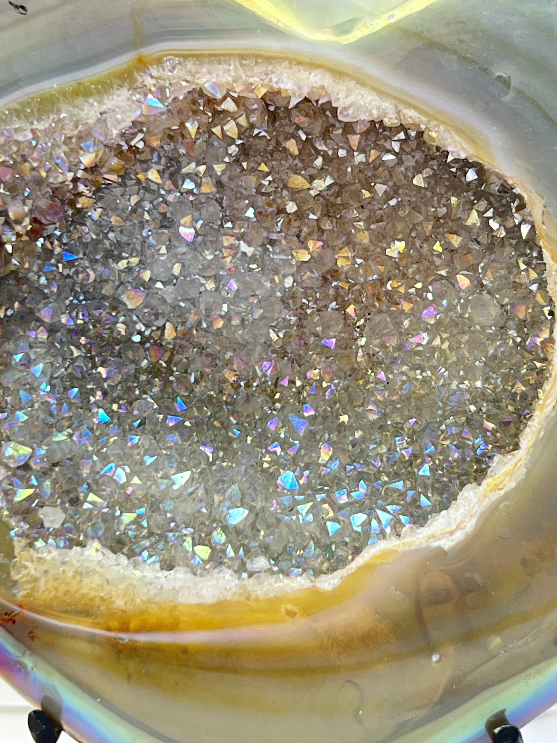 Druzy Agate Angel Aura Heart