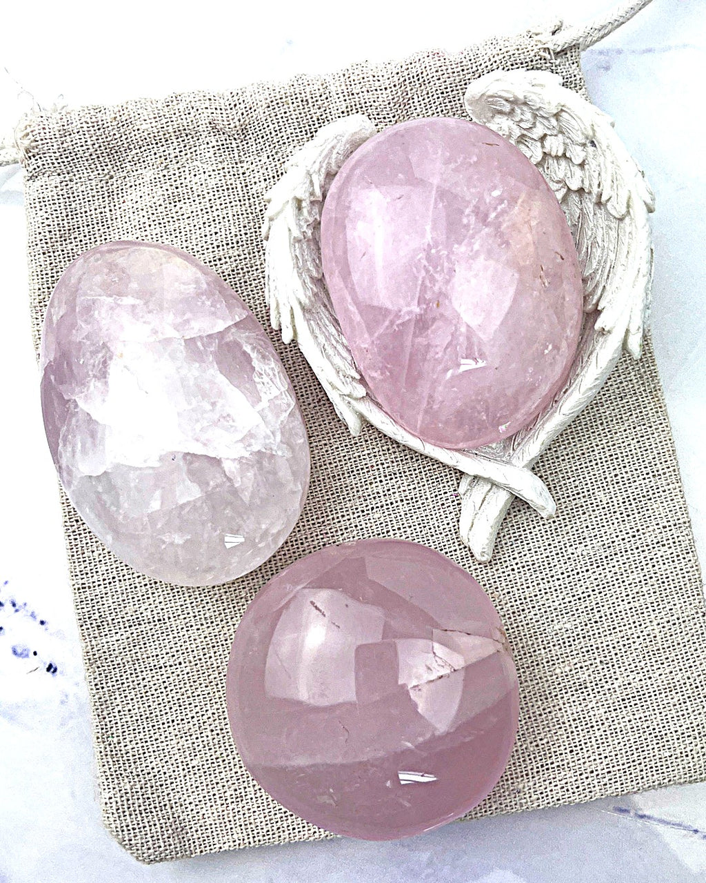 Rose Quartz Palm Stones