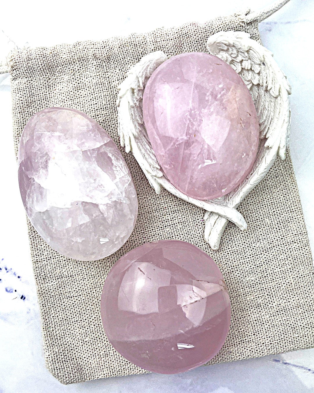 Rose Quartz Palm Stones