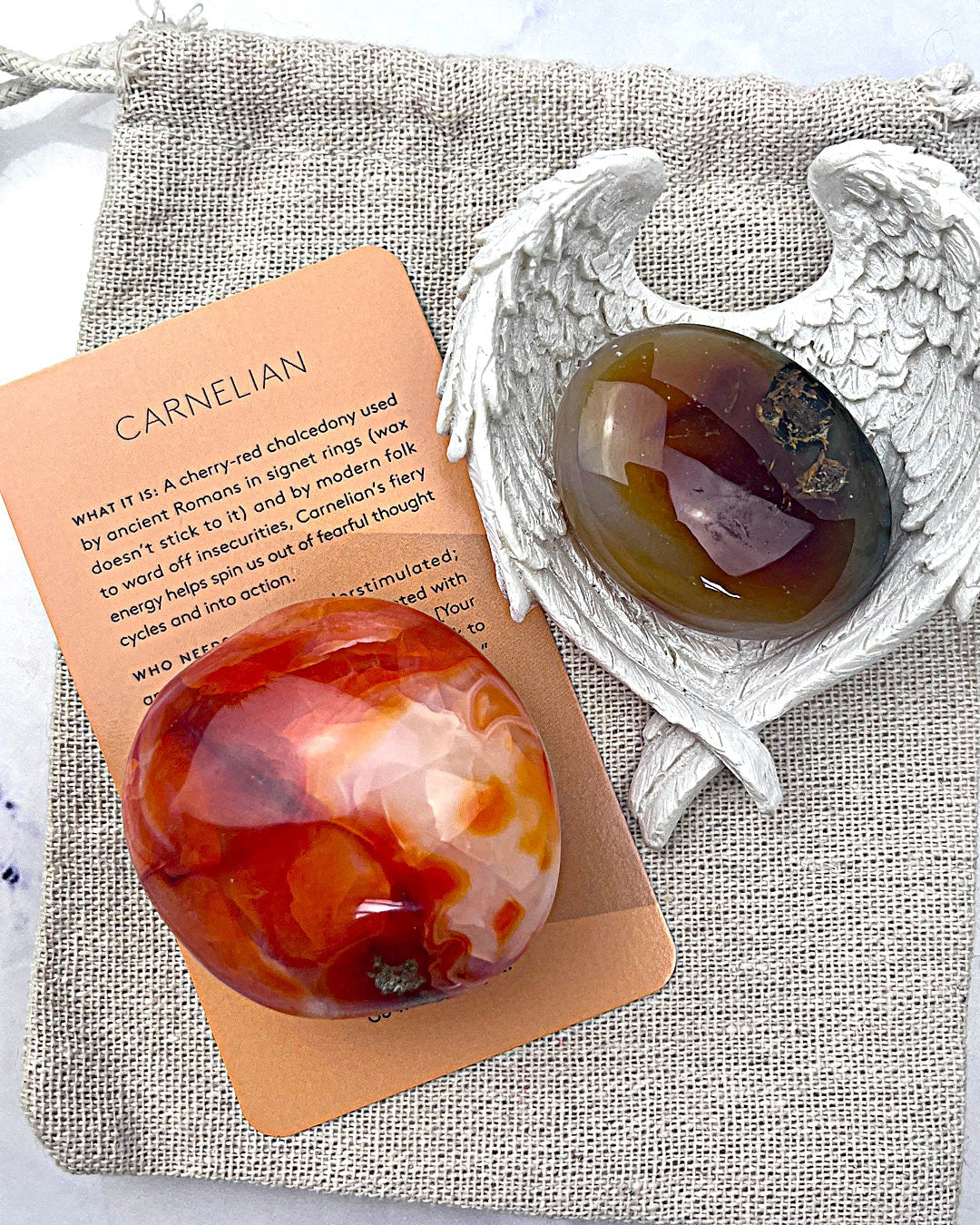 Carnelian Palm Stones