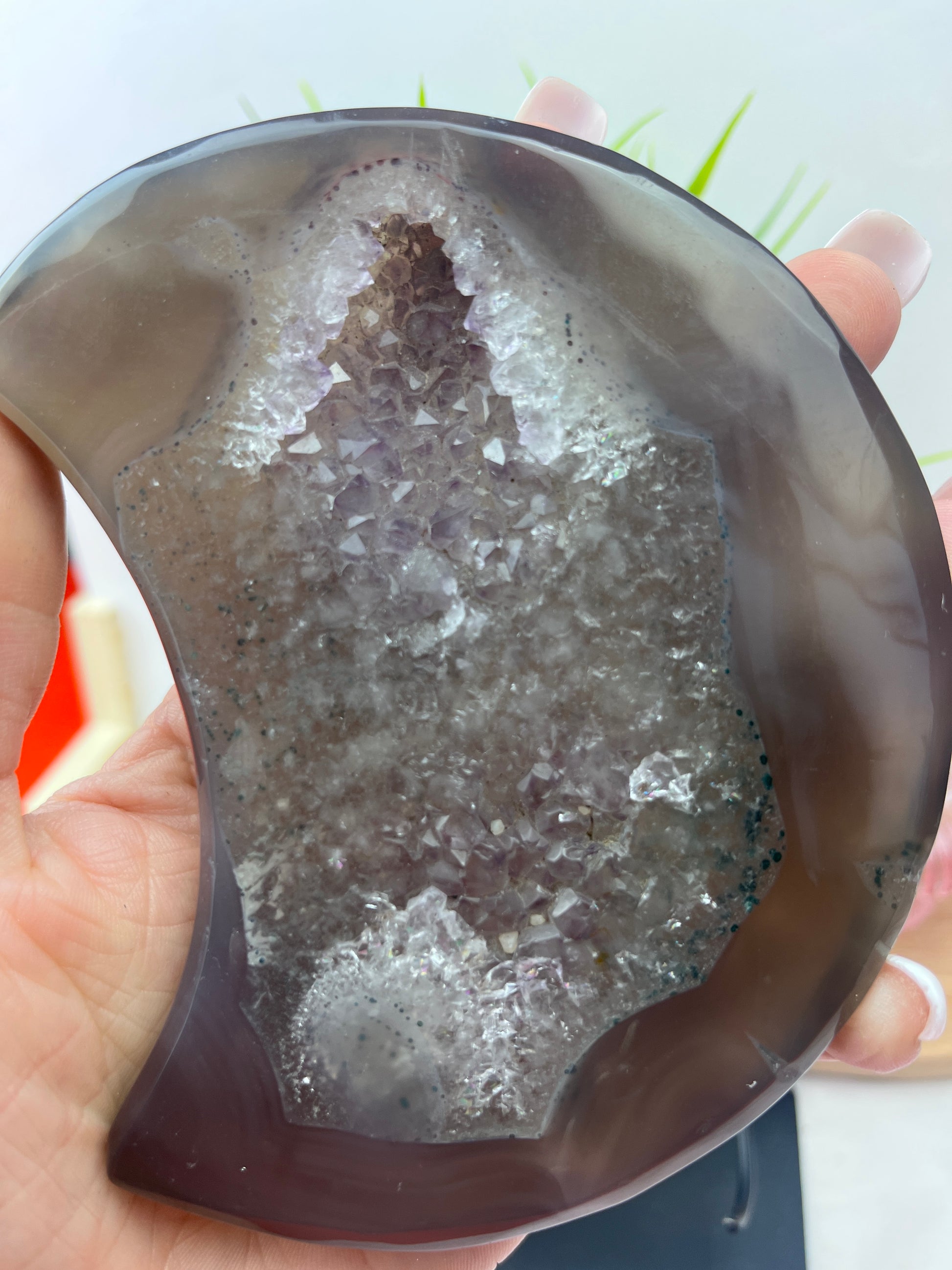 Druzy Agate Moon