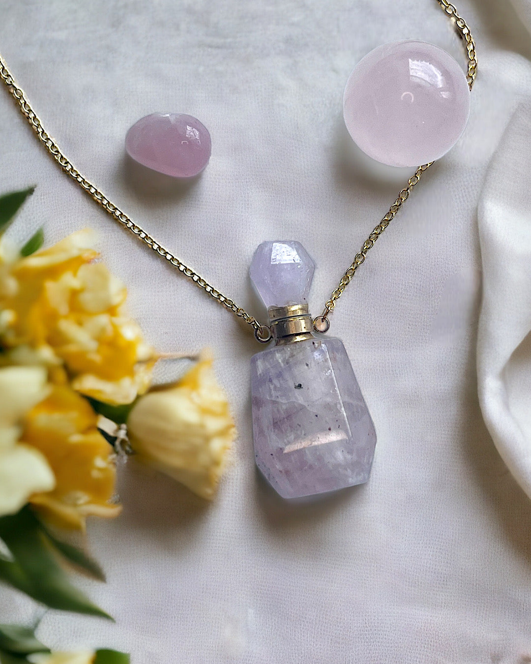 Amethyst Bottle Necklace