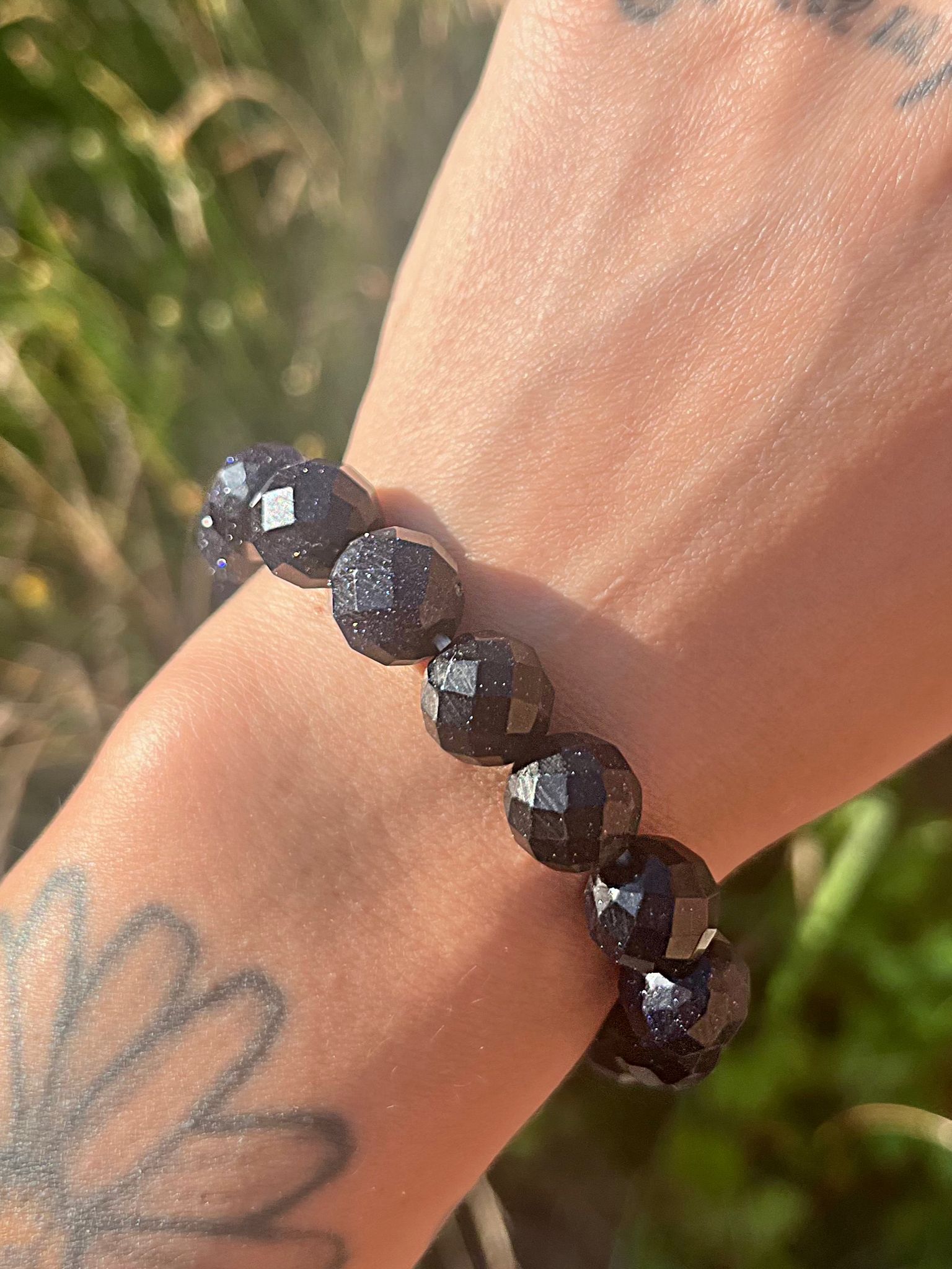 11mm Blue Goldstone Bracelet