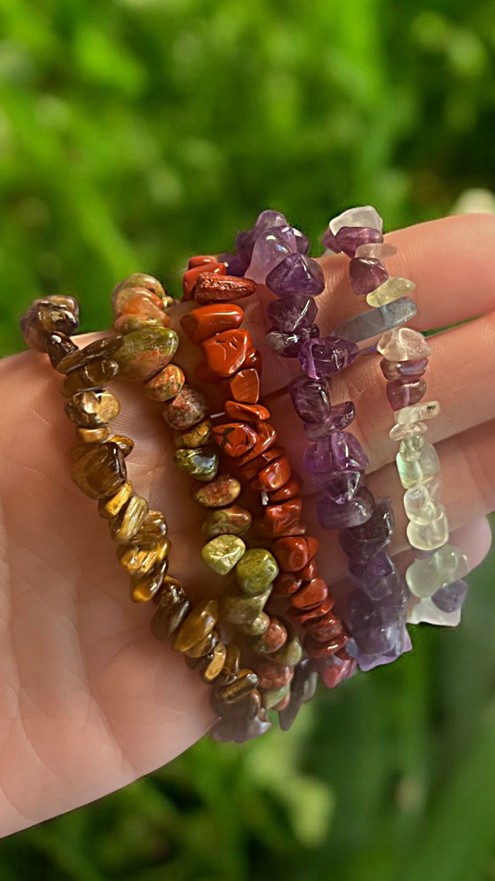 Crystal Chip Bracelets
