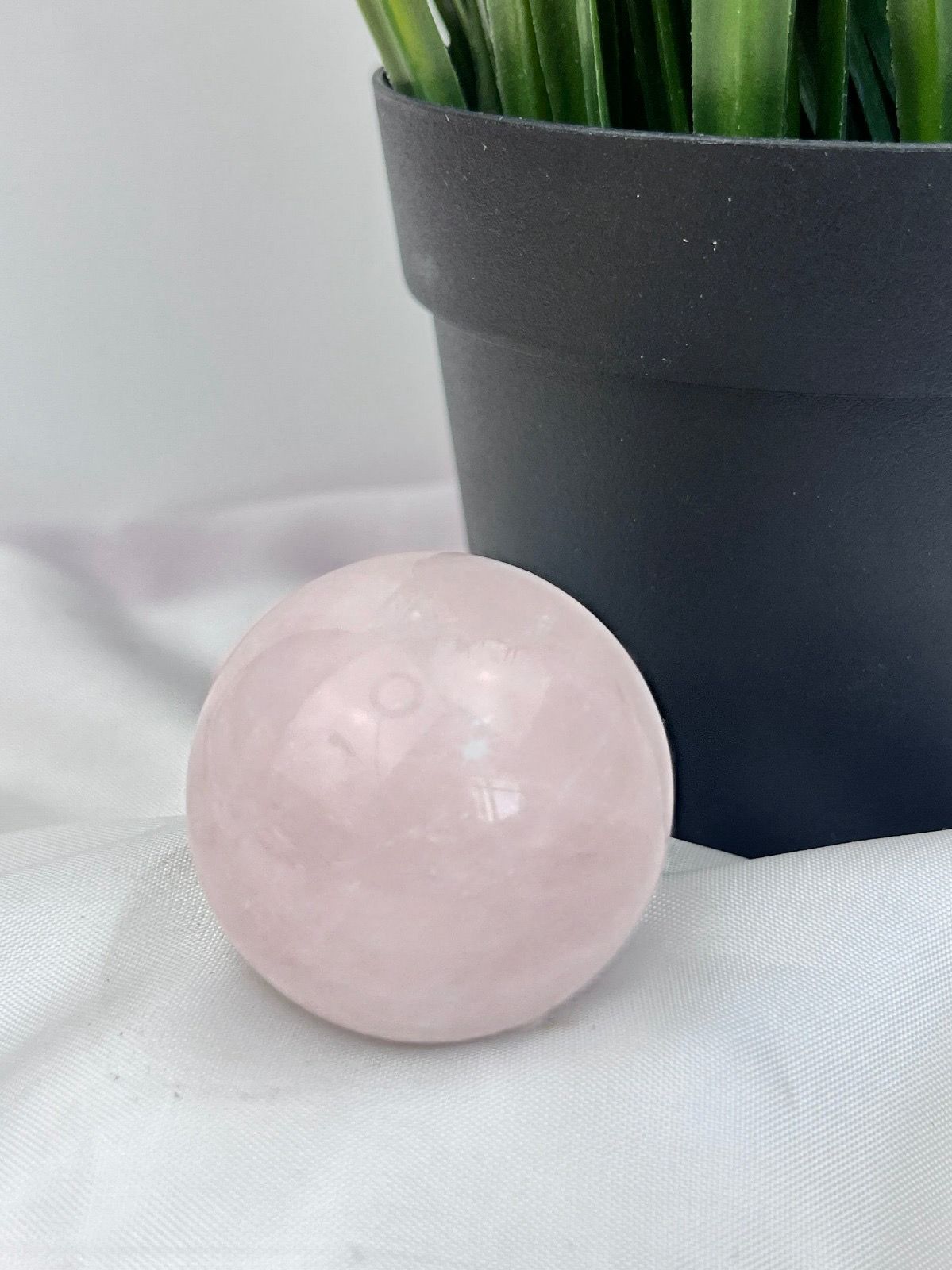 LIGHT Rose Quartz Sphere