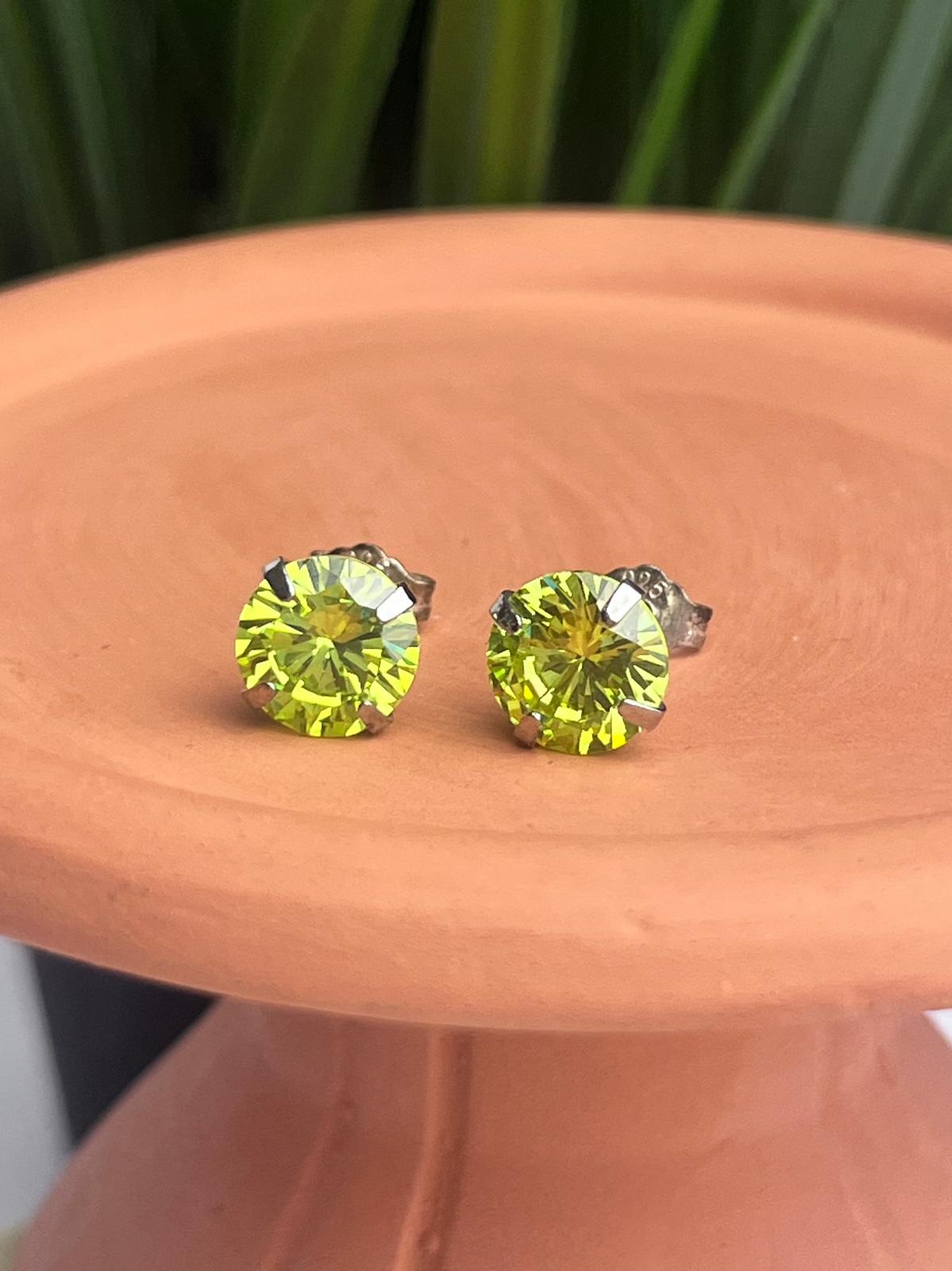 Sterling Silver Peridot Earrings