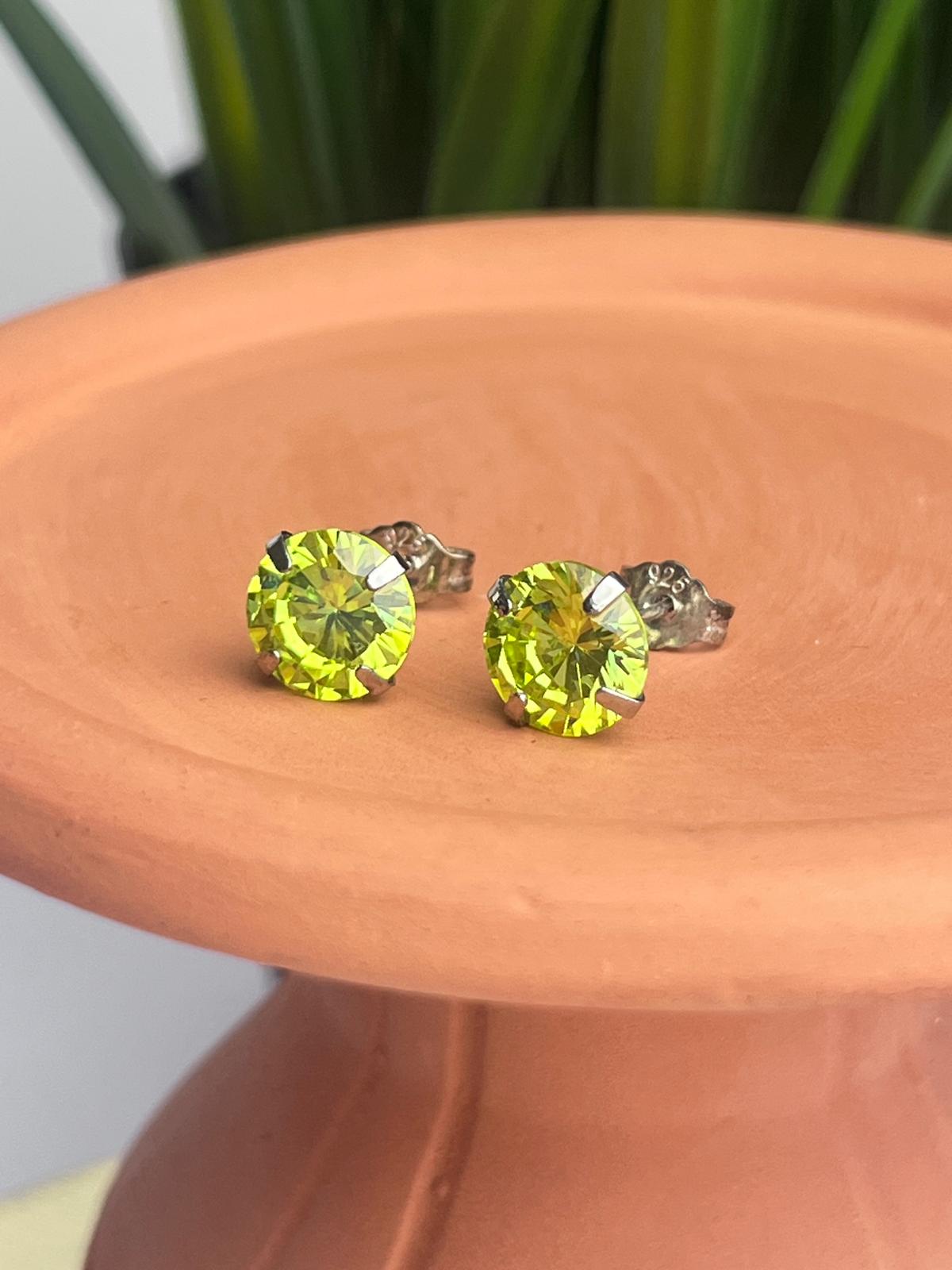 Sterling Silver Peridot Earrings
