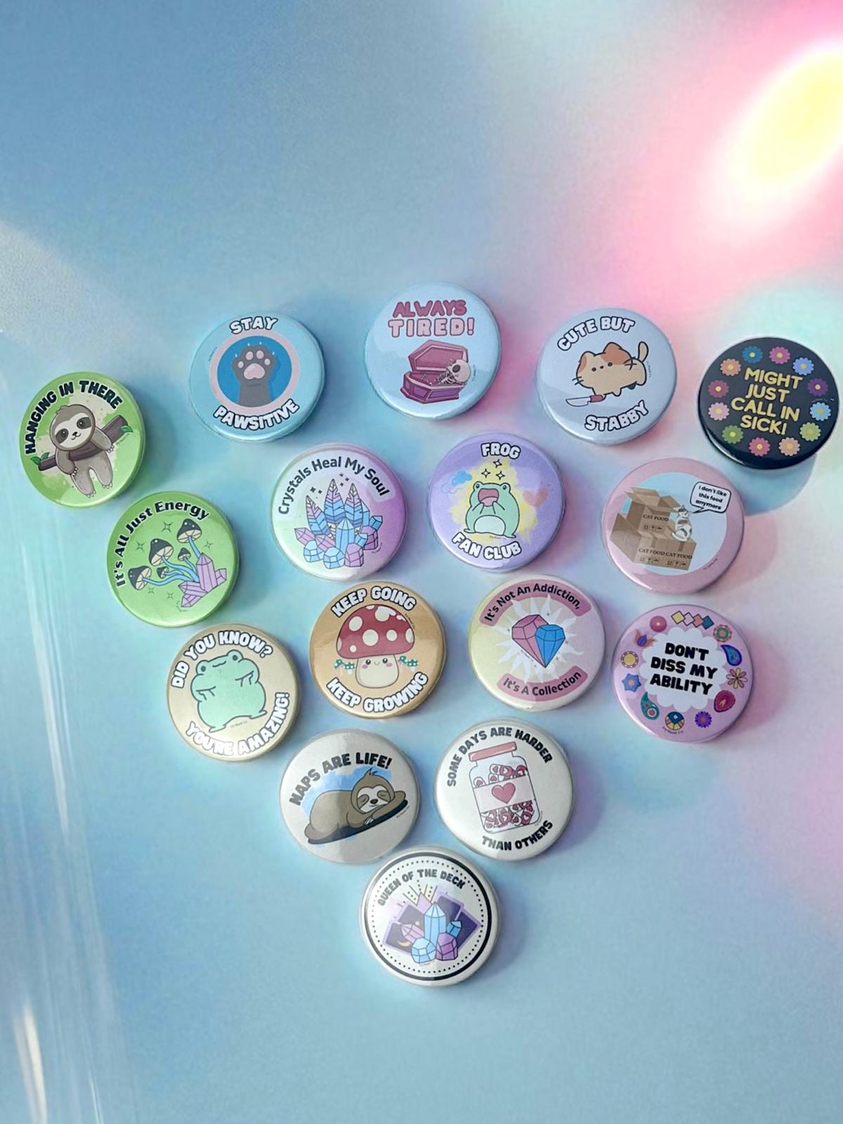 38mm Cute Individual Badges
