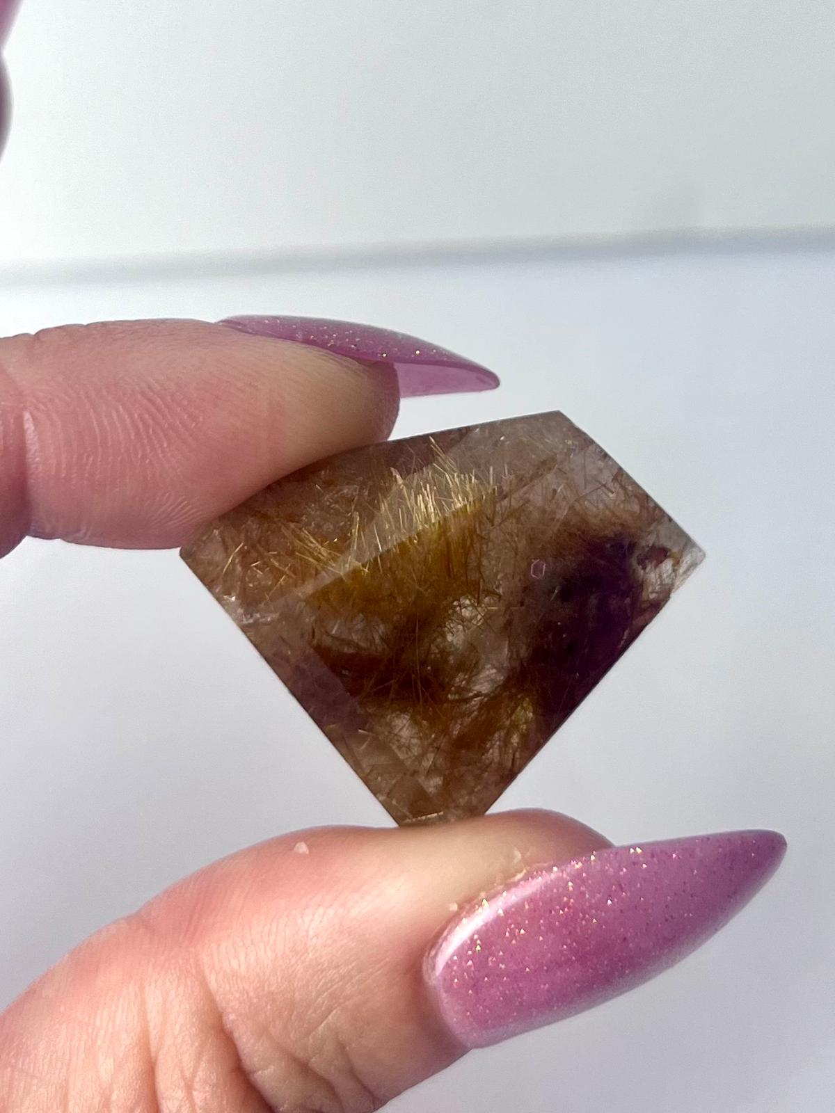 Golden Rutile Freeform Inclusions