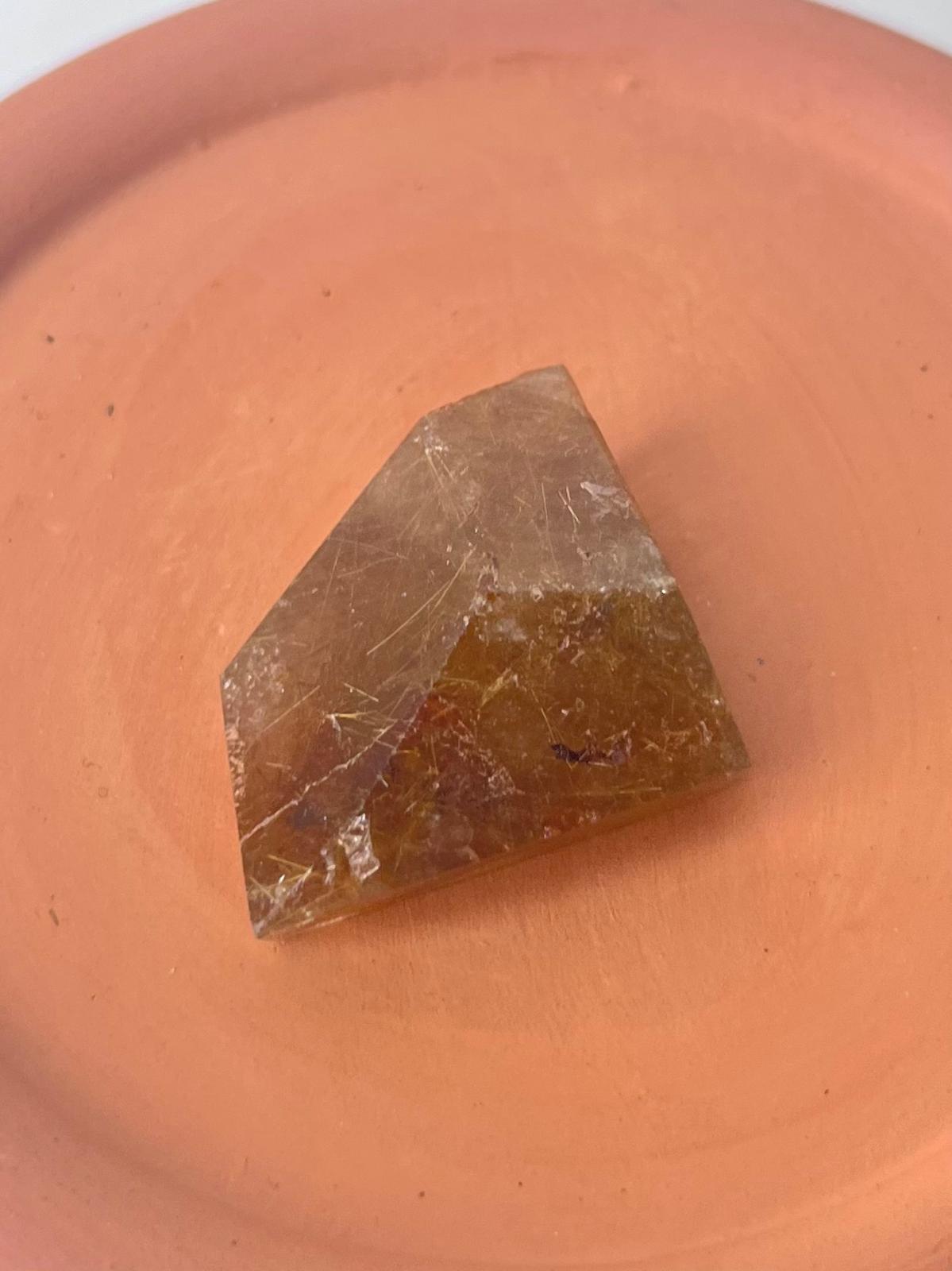Golden Rutile Freeform Inclusions