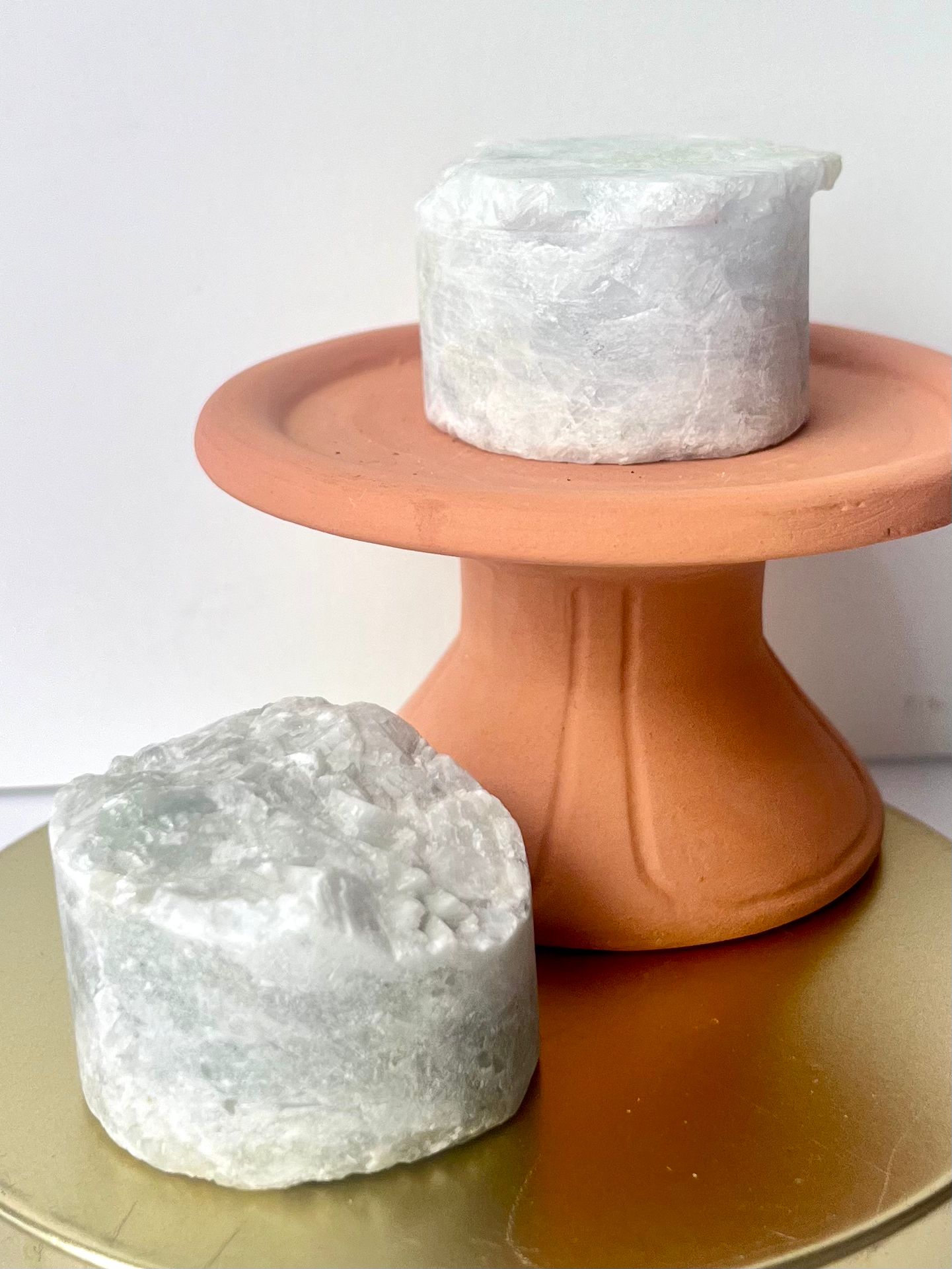 Blue calcite blocks