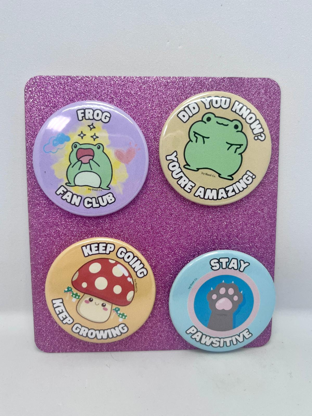 38mm Cute Badge Quad Sets