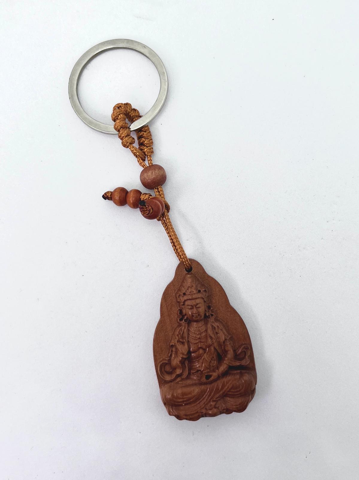 Buddha Wooden Keychain