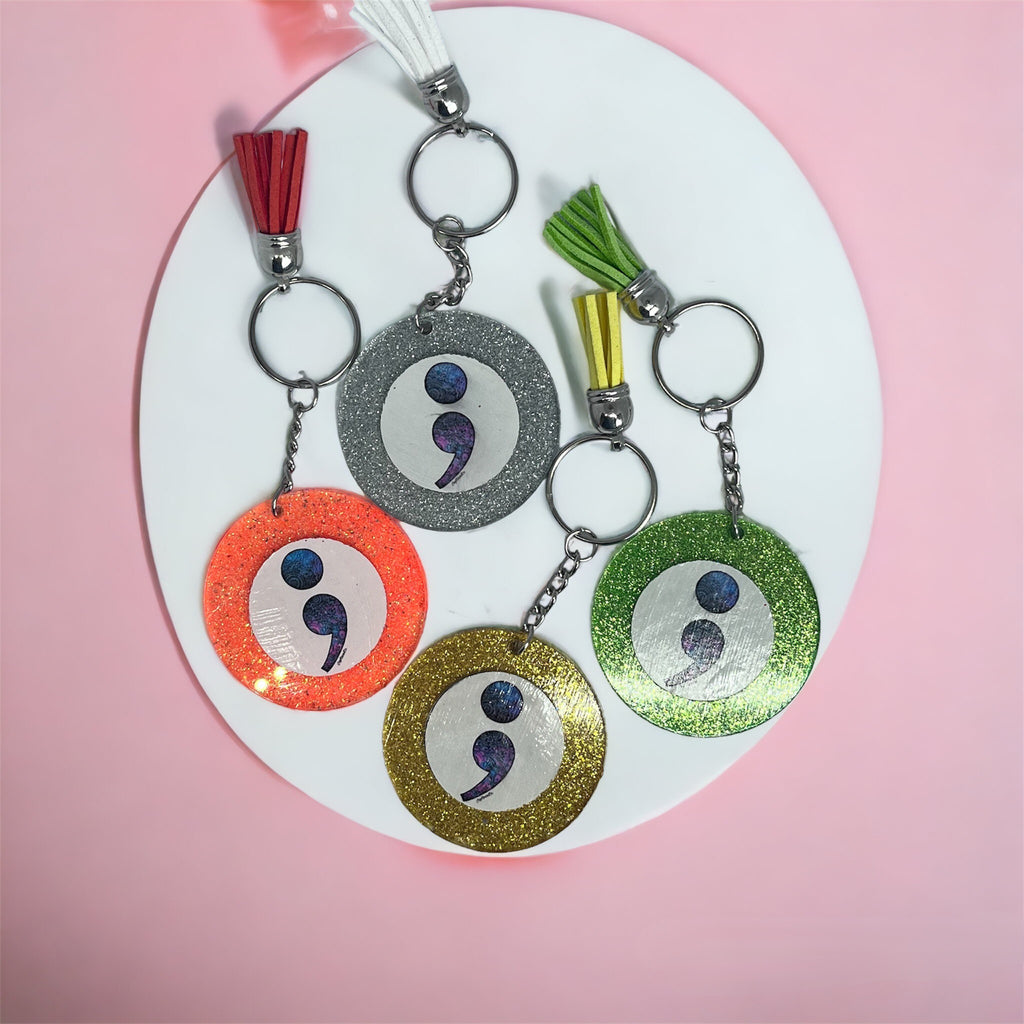 Semicolon Keychains