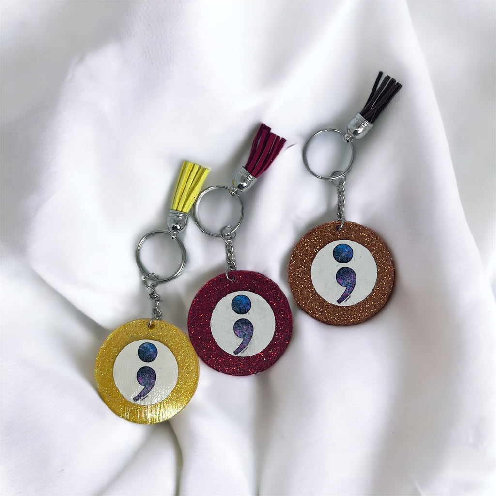 Semicolon Keychains