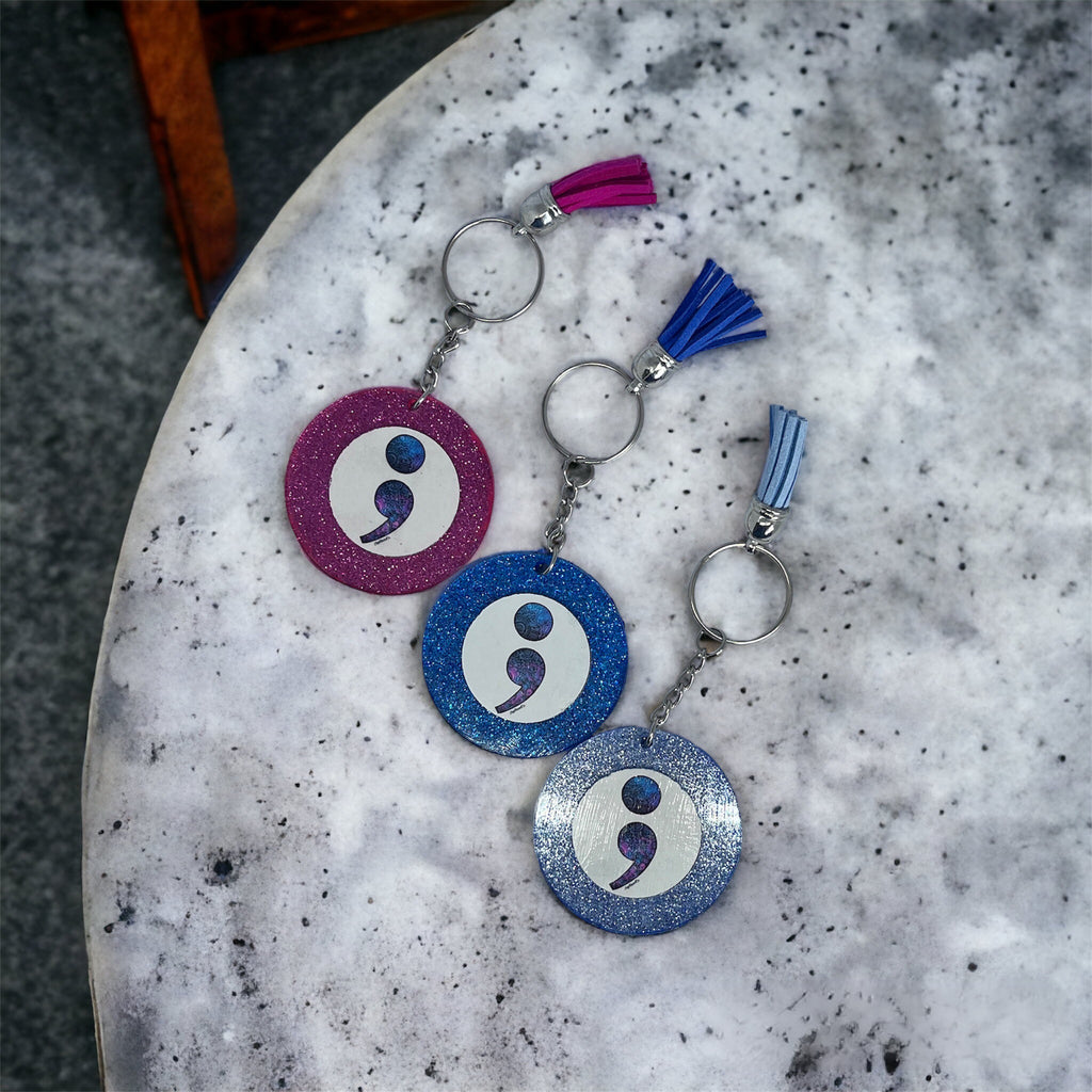 Semicolon Keychains
