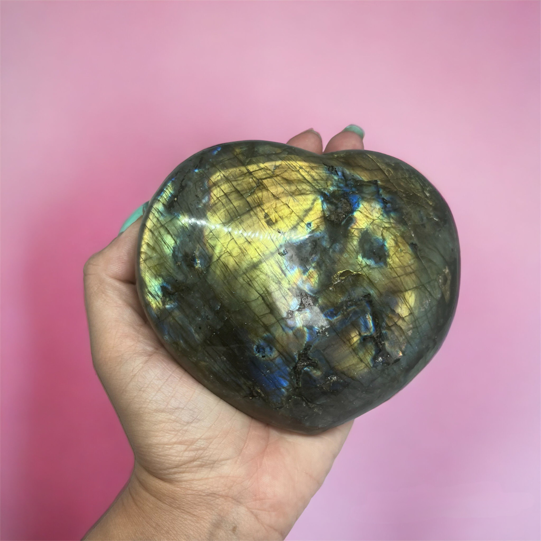 XL Labradorite Heart