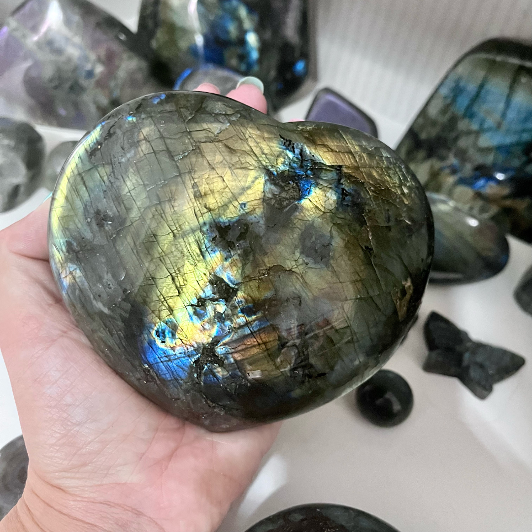 XL Labradorite Heart