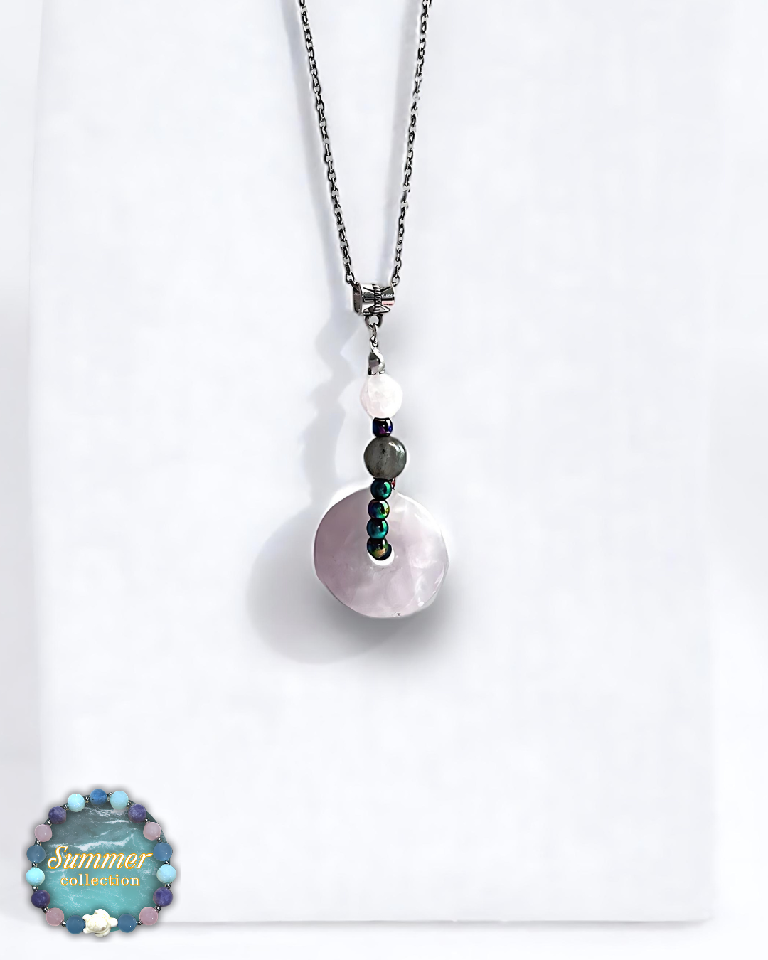 Rose Quartz & Labradorite Necklace