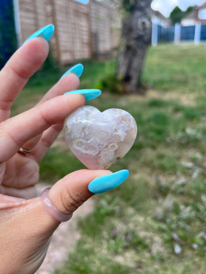 Flower Agate Heart
