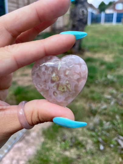 Flower Agate Heart