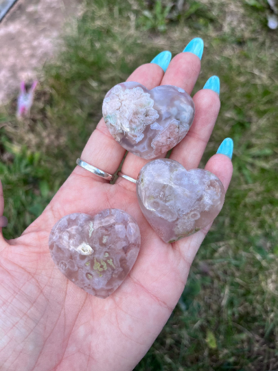 Flower Agate Heart
