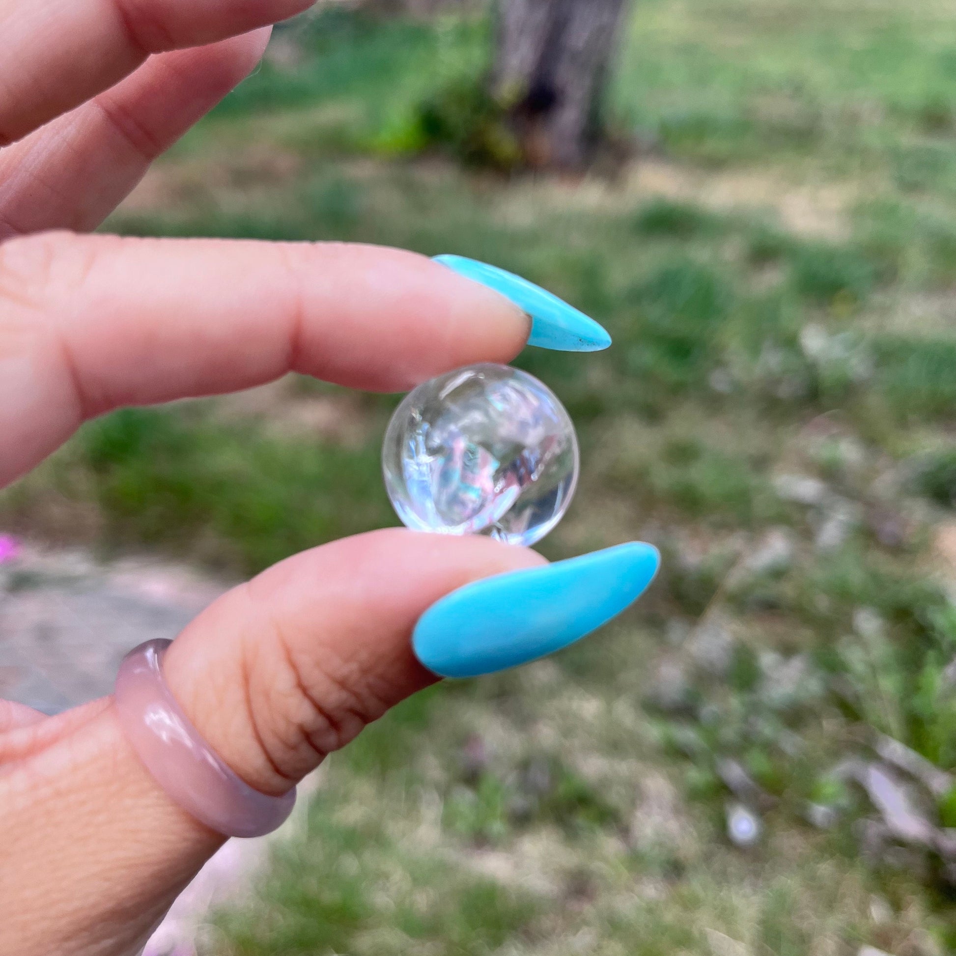 Rainbow Clear Quartz Sphere