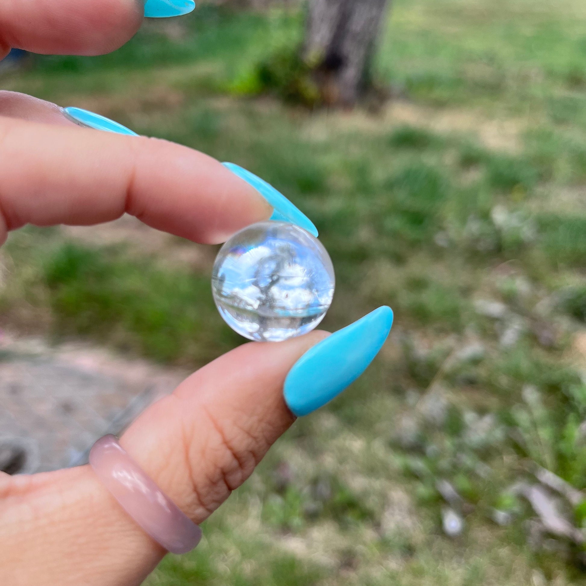 Rainbow Clear Quartz Sphere