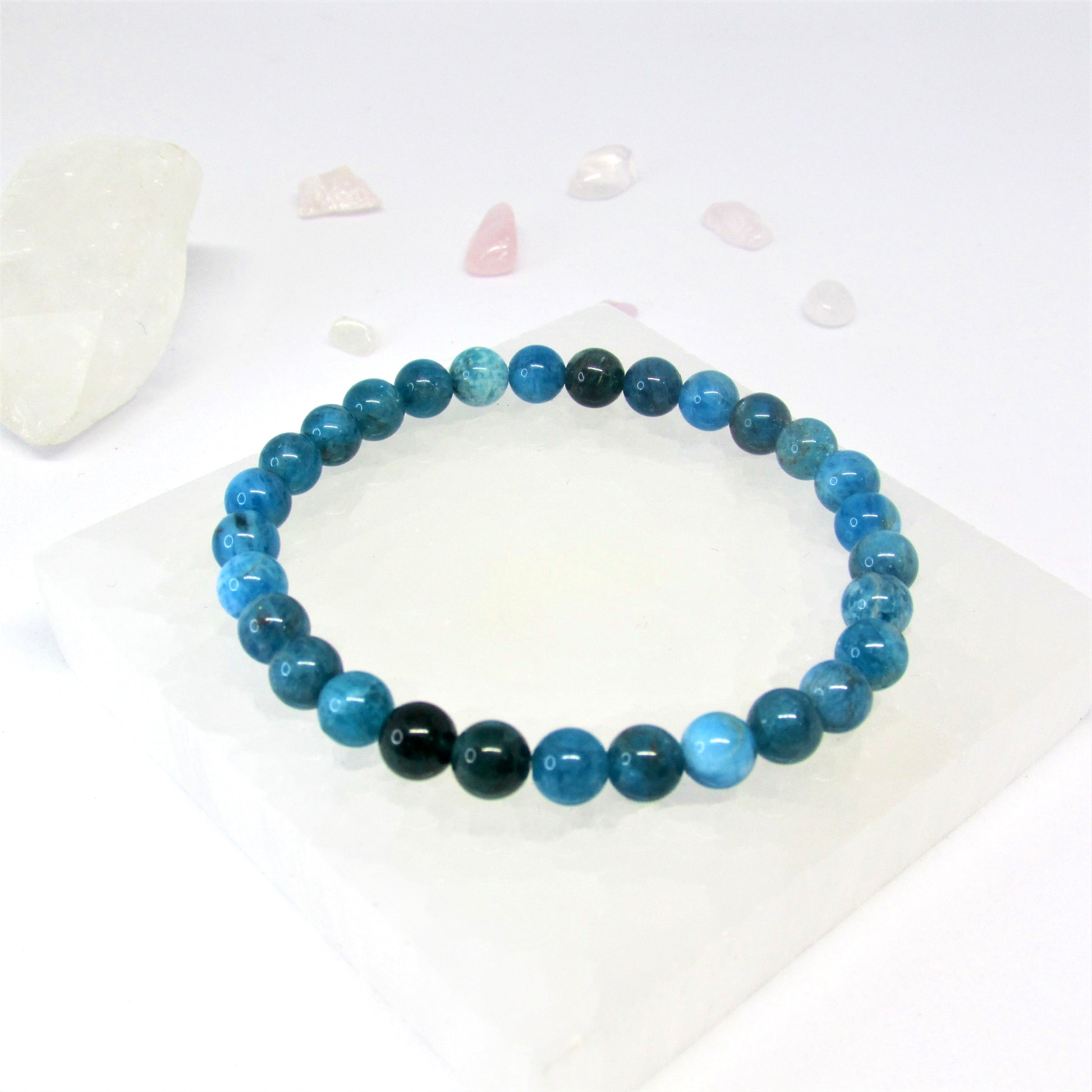 Blue Apatite 6mm Bracelet