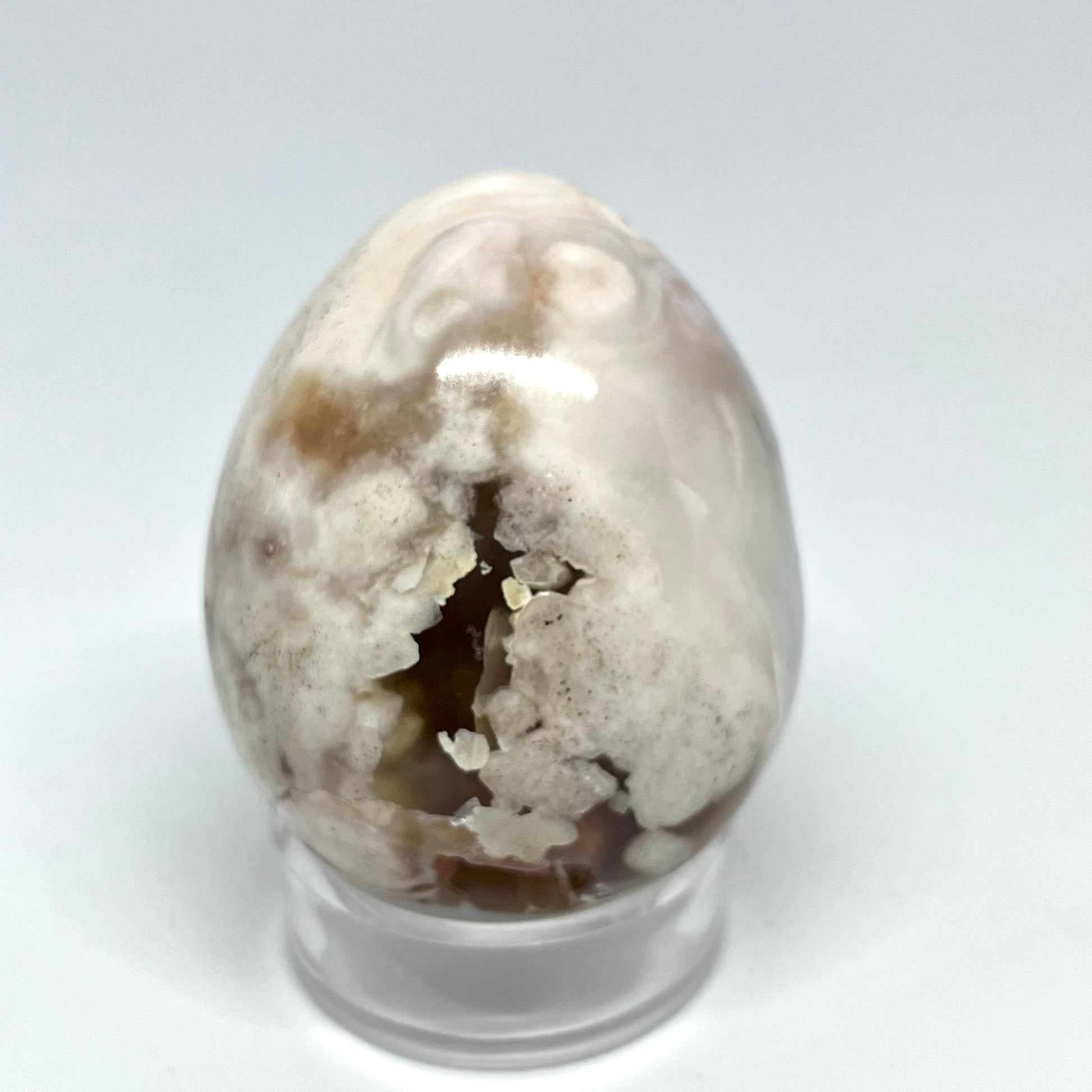 Flower Agate Egg