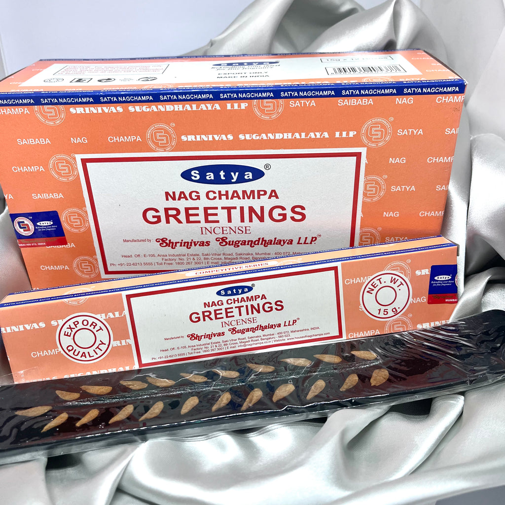GREETINGS INCENSE STICKS BY SATYA