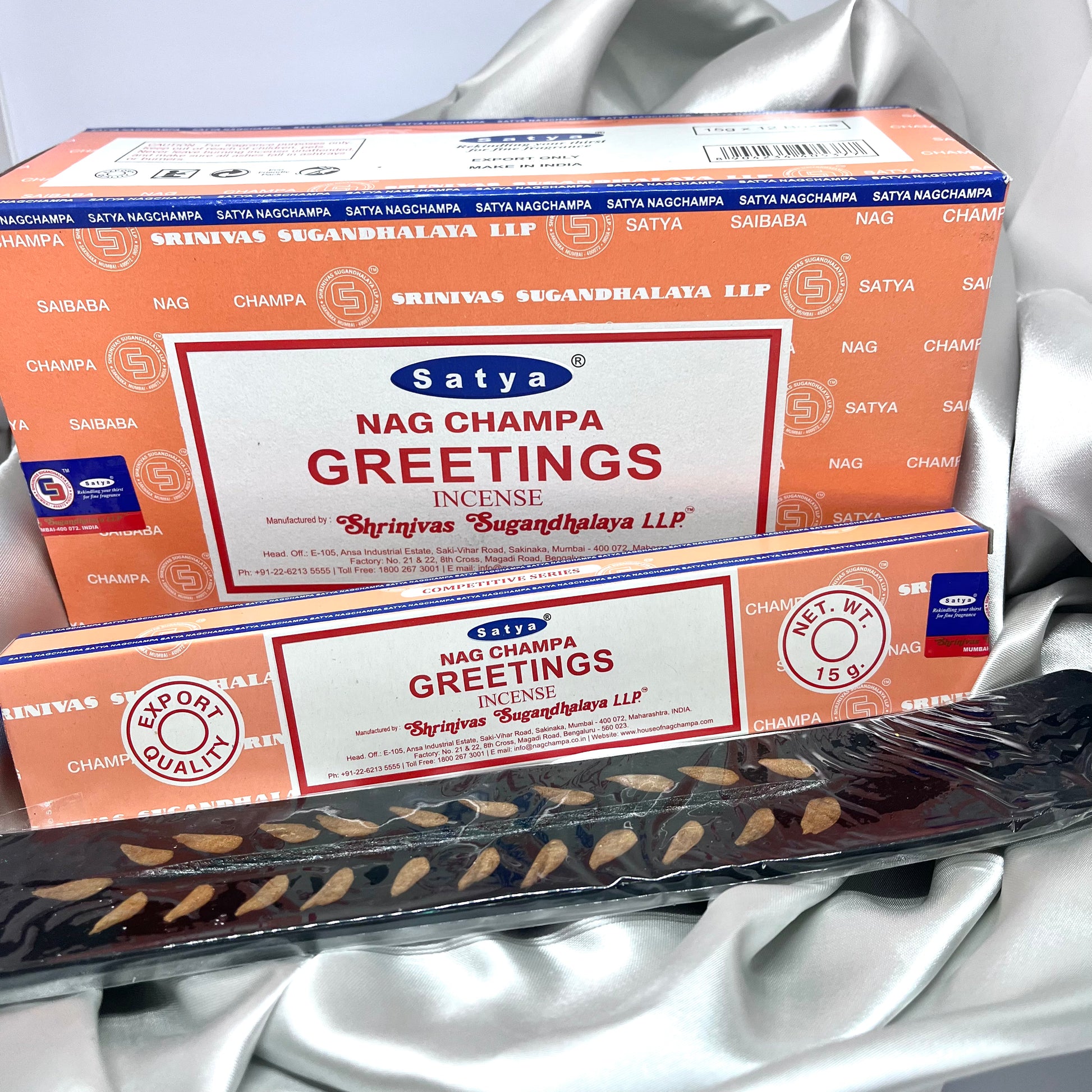 GREETINGS INCENSE STICKS BY SATYA