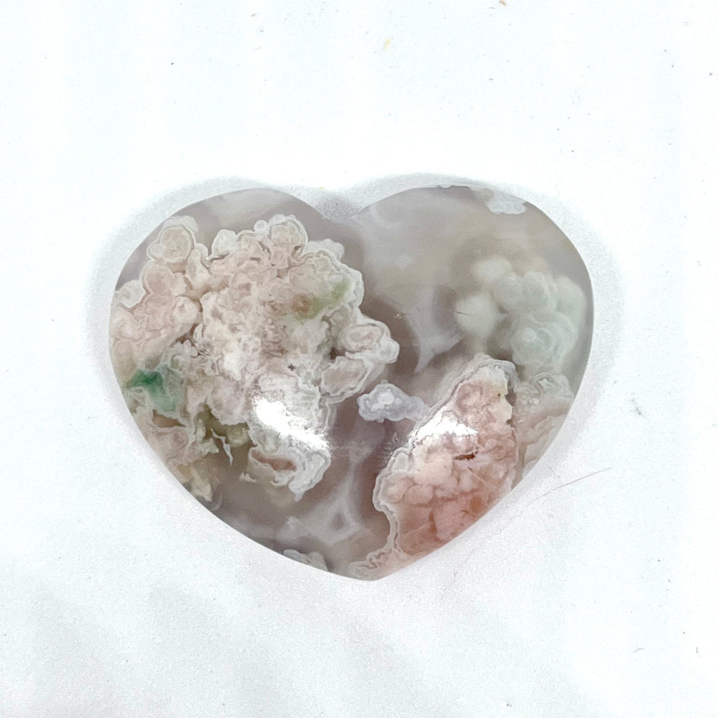 Flower Agate Heart